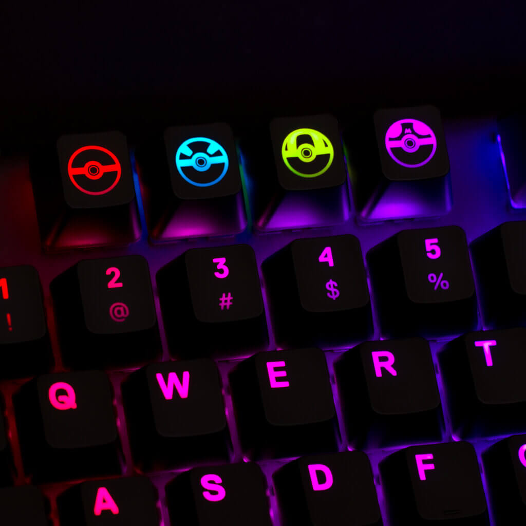 Pokemon Pokeball Keycap Set