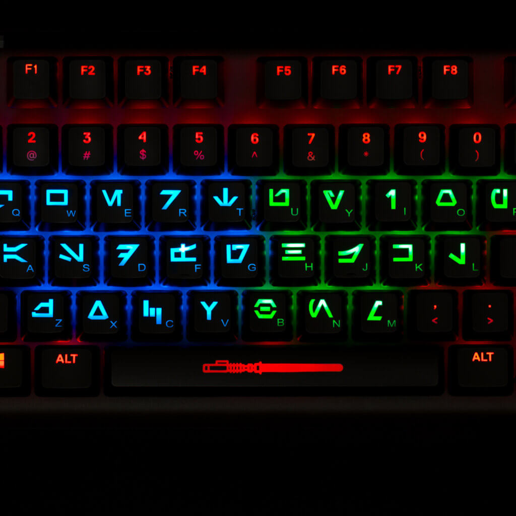 Star Wars Aurabesh Alphabet Keycap Set